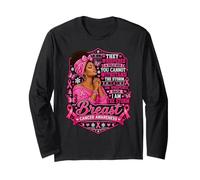 I Am The Storm Breast Cancer Warrior Pink Ribbon Awareness Maglia a Manica