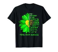 I Am The Storm Nastro Verde Girasole Salute Mentale Awarenes Maglietta