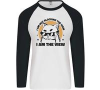 I Am The View Divertente Gatto Uomo L/S Baseball T-Shirt
