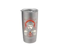I Am the Way John 14:6 Christian Gesù Gothic Skull Design Bicchiere termico in acciaio inox doppia parete