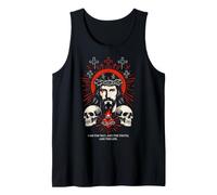 I Am The Way John 14:6 Christian Gesù Gothic Skull Design Canotta