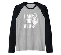 I am The Wolf wildes Wolfsrudel e Lupe Maglia con Maniche Raglan