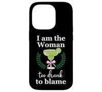 I Am the Woman Too Drunk to Blame on Margarita Funny Tequila Custodia per iPhone 14 Pro