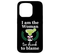 I Am the Woman Too Drunk to Blame on Margarita Funny Tequila Custodia per iPhone 15 Pro