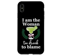 I Am the Woman Too Drunk to Blame on Margarita Funny Tequila Custodia per iPhone XS Max