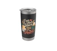 I Am Their Voice They Are My Heart Teacher Appreciation |- Bicchiere termico in acciaio inox doppia parete