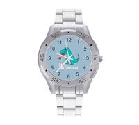 I Am Unstoppable T-rex Orologi da uomo in acciaio inox cinturino analogico al quarzo orologi da polso business, Stile:, regular