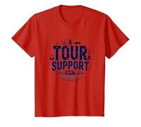 I am with The Band Tour Supporta la Troupe Musicale Roadie Life Maglietta, Bambini, Rosso, 4 Anni