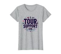 I am with The Band Tour Supporta la Troupe Musicale Roadie Life Maglietta, Donna, Grigio Melange, 3XL