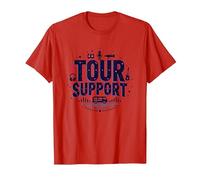 I am with The Band Tour Supporta la Troupe Musicale Roadie Life Maglietta, Uomo, Rosso, 3XL