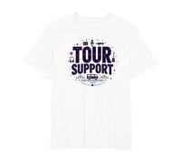 I am with The Band Tour Supporta la Troupe Musicale Roadie Life Maglietta, Uomo Taglie Grandi, Bianco, 2X Tall