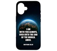 I Am With You Even Unto The End - Matthew 28:20 Jesus Quote Custodia per iPhone 16