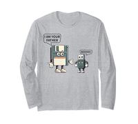 I am your father nooo floppy disk USB Divertente IT Tech Umorismo Maglia a Manica