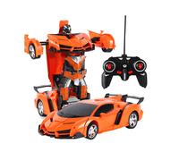 ï¼arancione) 1/18 Rc Transformer Car 2 in 1 Trasformazione Robot Modelli Telecomando Auto da corsa Giocattolo