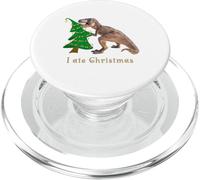 I ate christmas t-rex dino albero divertente umorismo natale PopSockets PopGrip per MagSafe