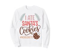 I Ate Santas Cookies No Regrets Funny Christmas Felpa