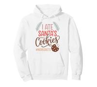 I Ate Santas Cookies No Regrets Funny Christmas Felpa con Cappuccio