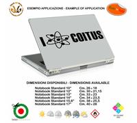 I atom coitus big bang theory adesivo notebook sticker pvc black white cropped