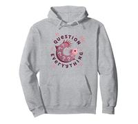 I Axolotl Domande Tutto Carino Curioso Anfibio Felpa con Cappuccio, Unisex per Adulti, Grigio Melange, L