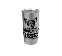I baci del chihuahua aggiustano tutto Bicchiere termico in acciaio inox doppia parete