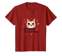I Baci di Kitty risolvono Tutto - Cute Cat Love Maglietta