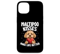 I baci di Maltipoo migliorano la vita Amante dei cani Maltipoo Custodia per iPhone 13