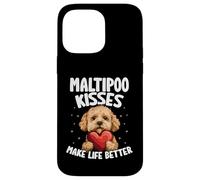 I baci di Maltipoo migliorano la vita Amante dei cani Maltipoo Custodia per iPhone 14 Pro Max