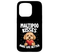 I baci di Maltipoo migliorano la vita Amante dei cani Maltipoo Custodia per iPhone 15 Pro
