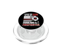 I Back The Red For My Figlio Fiero papà di un pompiere Padri PopSockets PopGrip per MagSafe