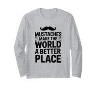 I Baffi Rendono Il Mondo Un Posto Migliore Maglia a Manica