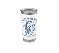 I Bake My Bread & Distrust Government Lievito madre Bread Baker Bicchiere termico in acciaio inox doppia parete