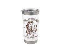 I Bake My Bread & Distrust Government Lievito madre Bread Baker Bicchiere termico in acciaio inox doppia parete