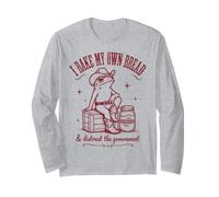 I Bake My Bread & Distrust Government Lievito Madre Bread Baker Maglia a Manica