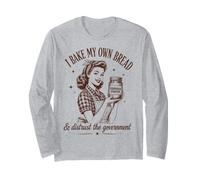 I Bake My Bread & Distrust Government Lievito Madre Bread Baker Maglia a Manica