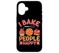 I Bake People Happy Cupcake Cookie Joy Custodia per iPhone 16