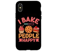I Bake People Happy Cupcake Cookie Joy Custodia per iPhone X/XS
