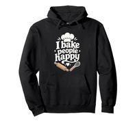 I Bake People Happy Funny Baker Cuoco Cuoco Felpa con Cappuccio