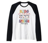 I Bambini Che parlano Indietro Rendono la mia Giornata SLP logopedia Terapia Maglia con Maniche Raglan
