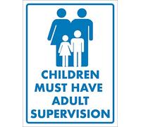 I Bambini Devono Avere La Supervisione Di Un Adulto Blu Segnali Di Avvertimento Targa In Metallo Targa Da Parete In Metallo Cartello Decorativo In Metallo Per Garage Casa 20X30cm