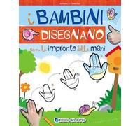 I bambini disegnano con le impronte delle mani. Imparo a disegnare