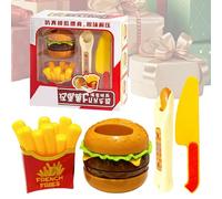 I Bambini Giocano A Fast Food, Divertimento Di Ruolo, 17,5x17,5x7,5 Cm, Set Da Gioco Per Cibo, Set Da Gioco Per Da Cucina Finta, Sviluppo Delle Abilità Motorie, Per Ragazzi Bambini In Età Pr