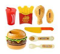 I bambini giocano con il cibo | Set di cibo da gioco per ristorante educativo per bambini, realistico e divertente, 8 pezzi | per compleanno e Natale, per migliorare le capacità motorie fi