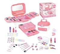 I bambini giocano Trucco | Trucco lavabile per ragazze piccole: Kit di trucco per bambini, Kit cosmetici con specchi, Giocattoli di trucco per ragazze, ragazzi dai 3 ai 12 anni