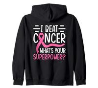 I Beat Cancer Qual è il tuo superpotere? Felpa con Cappuccio