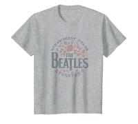 I Beatles - Strawberry Fields Forever Maglietta, Bambini, Grigio Melange, 8 Anni