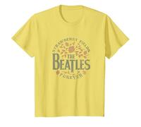 I Beatles - Strawberry Fields Forever Maglietta, Bambini, Limone, 10 Anni