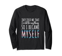 I Became Myself - Bandiera Transgender Pride Maglia a Manica