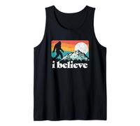I Believe! Funny Retro Bigfoot Mountains Canotta