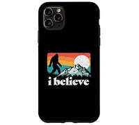 I Believe! Funny Retro Bigfoot Mountains Custodia per iPhone 11 Pro Max