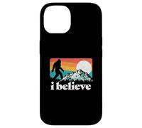 I Believe! Funny Retro Bigfoot Mountains Custodia per iPhone 14